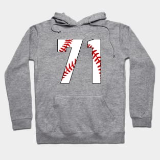 Baseball Number 71 #71 Baseball Shirt Jersey Favorite Player Biggest Fan Hoodie